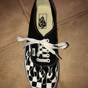 Flame checkered Vans